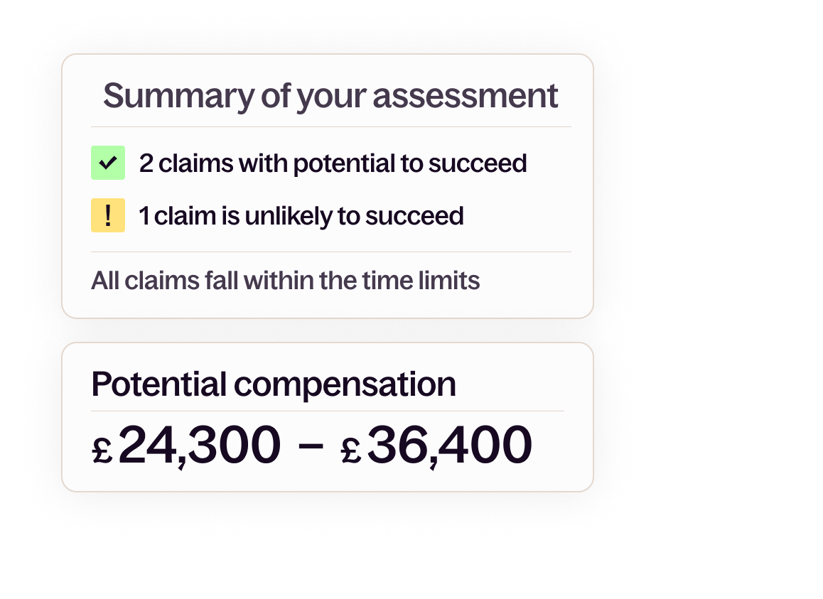 Homepage Assess your case_